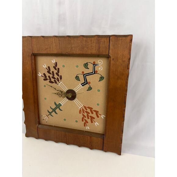 Vintage Four Sacred Plants Native American Sandstone Clock Sand Painting Begay - Picture 11 of 16